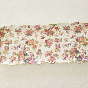 Formalities Baum Bros Lanterns Roses Platter